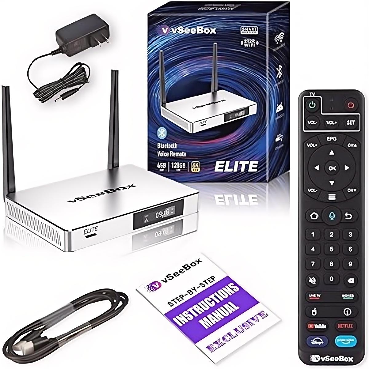 vSeeBox Elite Android TV box front view