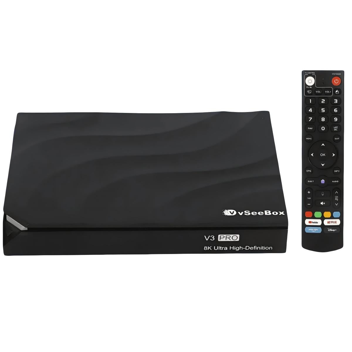 vSeeBox V3 Pro Bluetooth remote control with ergonomic button layout