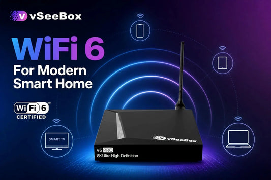 WiFi 6 vSeeBox smart TV box for modern US smart home setup