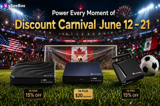 vSeeBox smart TV box for 2026 football home viewing
