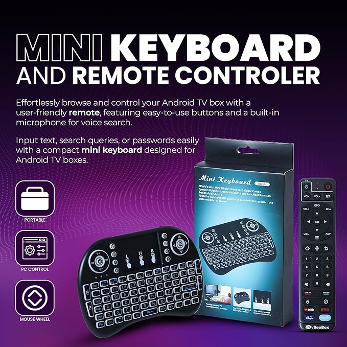 vSeeBox Accessories - Mini Wireless Keyboard with Touchpad