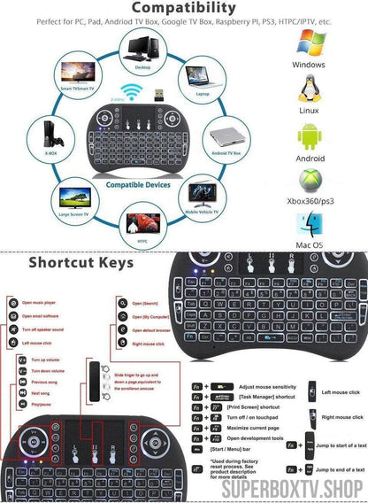 vSeeBox Accessories - Mini Wireless Keyboard with Touchpad